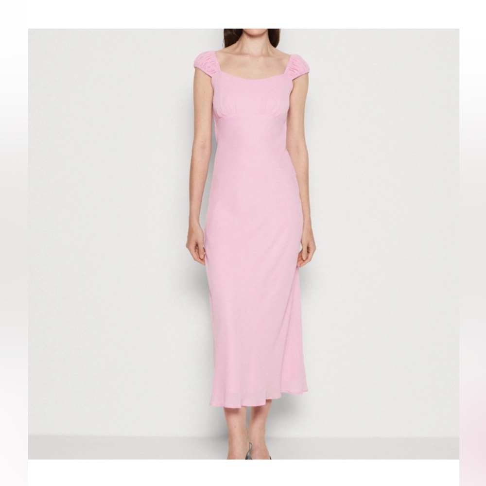 Abercrombie & Fitch pink slip midi dress Medium
